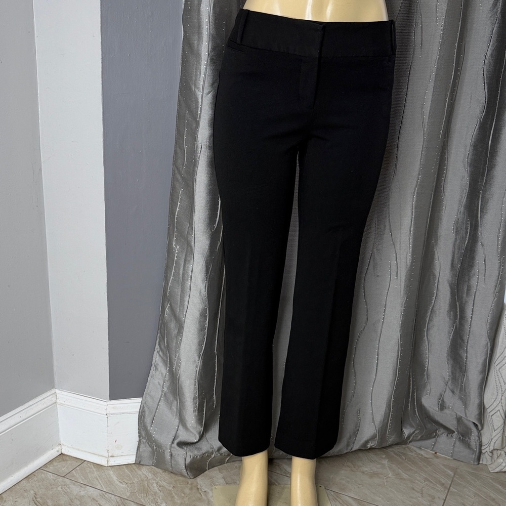 INC International Concepts Black Straight-Leg Dress Pants Sz 6